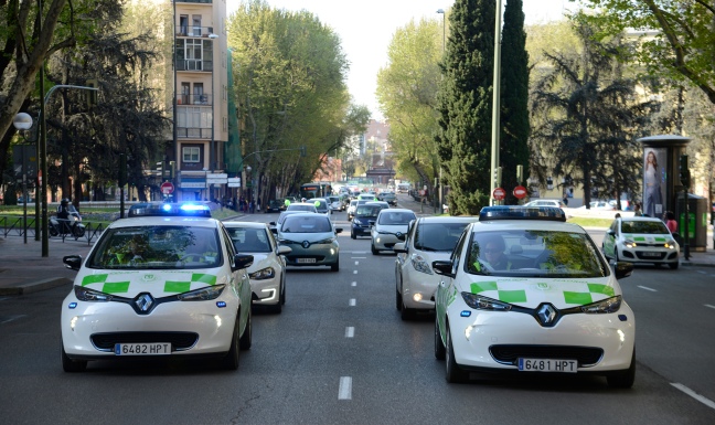 Renault ZOE police Madrid, Ruta del vehículo eléctrico de Madrid, VEM2015